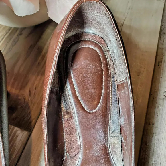 Connie Brown Streep2 Leather Pointy High Heel Classic Pumps US Sz 7M 3" Heel - Picture 15 of 15